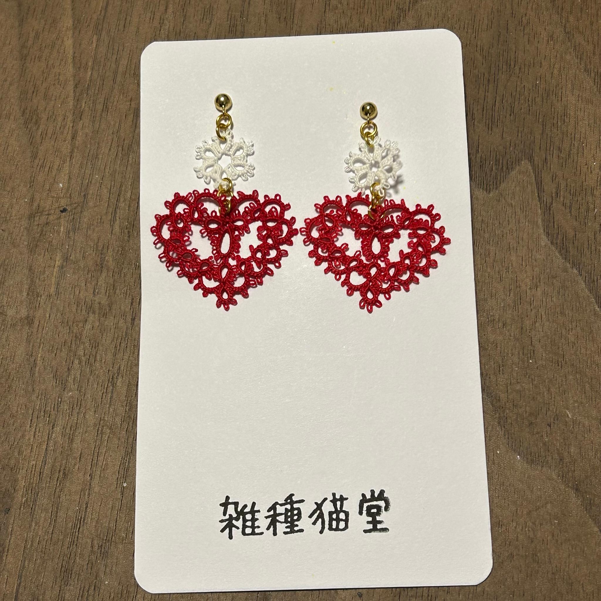 ハートのピアス（レッド） | 3枚目