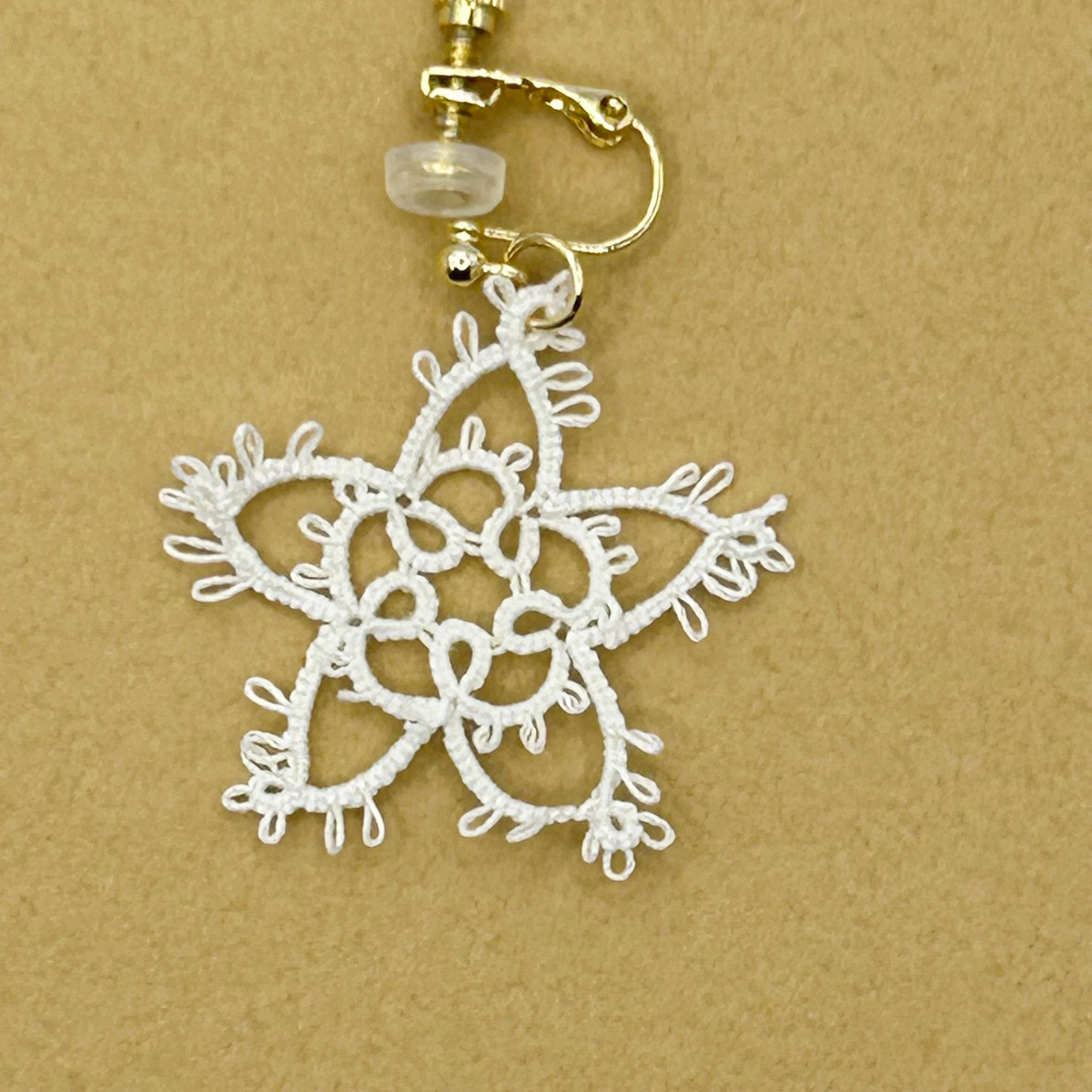 星モチーフのイヤリング（ホワイト） | 7枚目